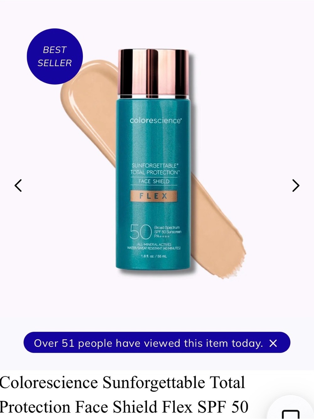 Sunforgettable Total Protection Face Shield FLEX SPF 50 - Fair